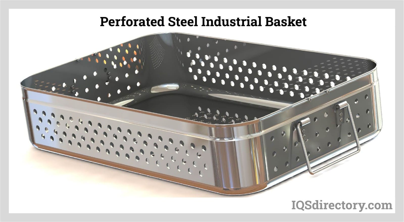 Perforated Steel Industrial Basket