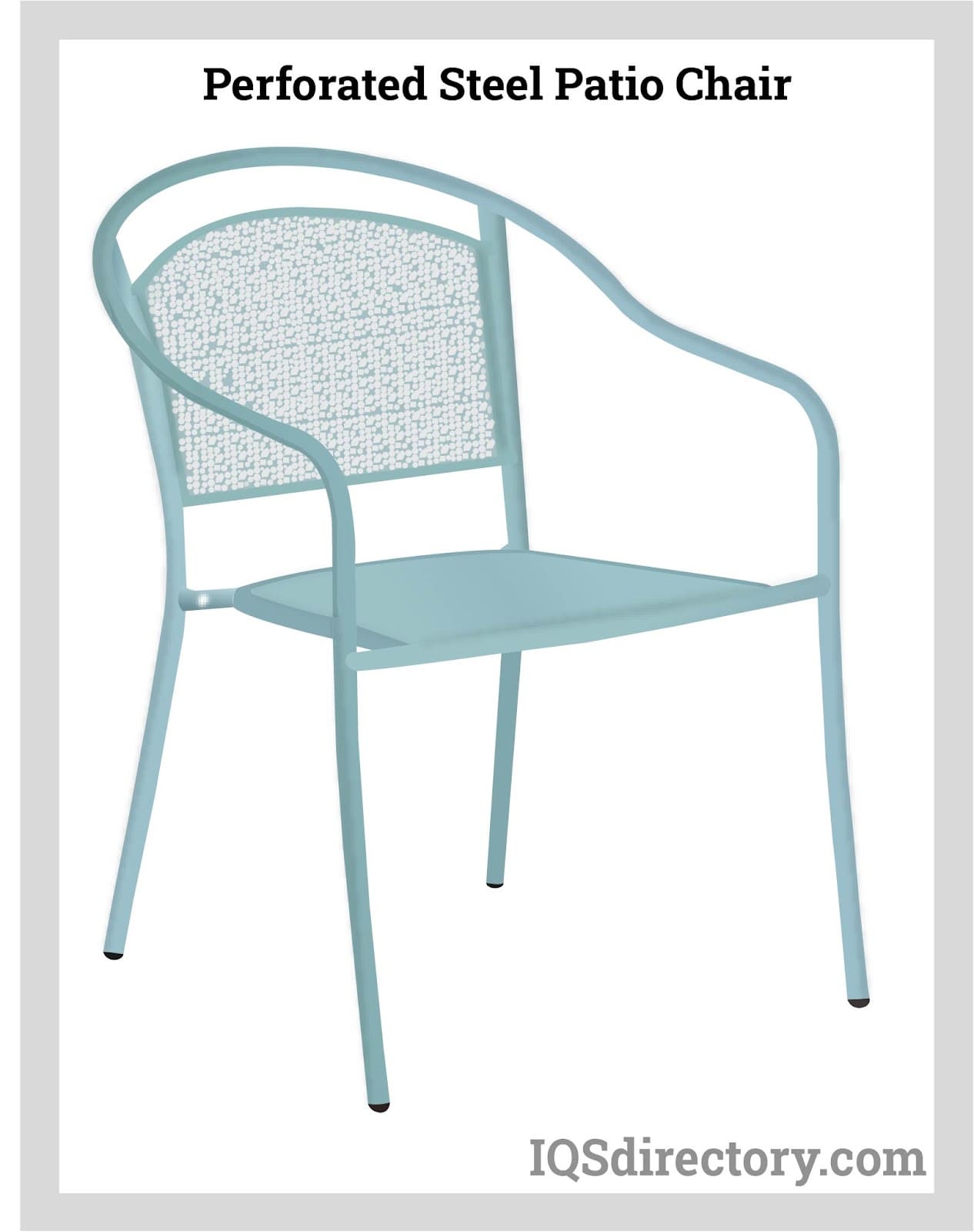 Perforated Steel Patio Chair