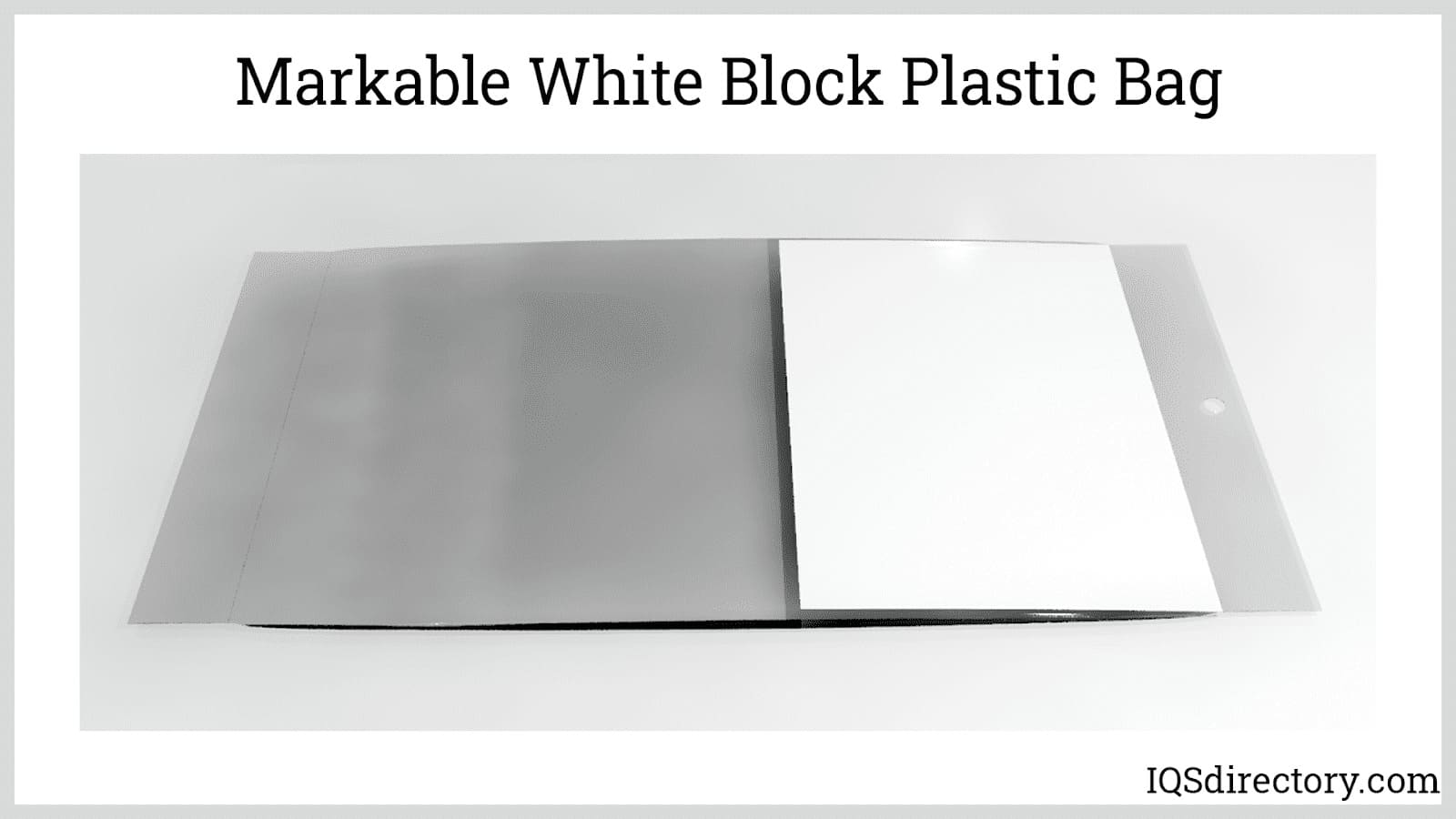 Markable White Block Plastic Bag