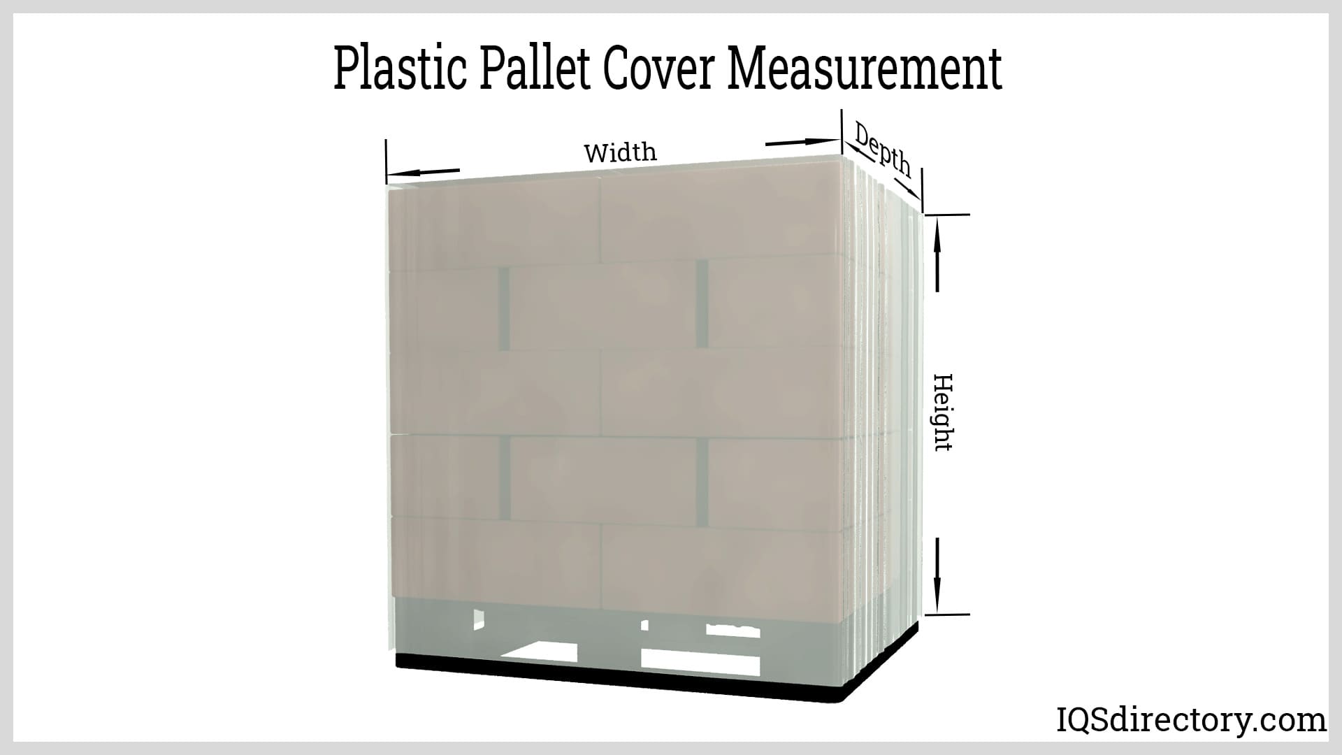 Plastic Pallet Cover measurement