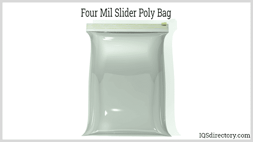 Four Mil Slider Poly Bag
