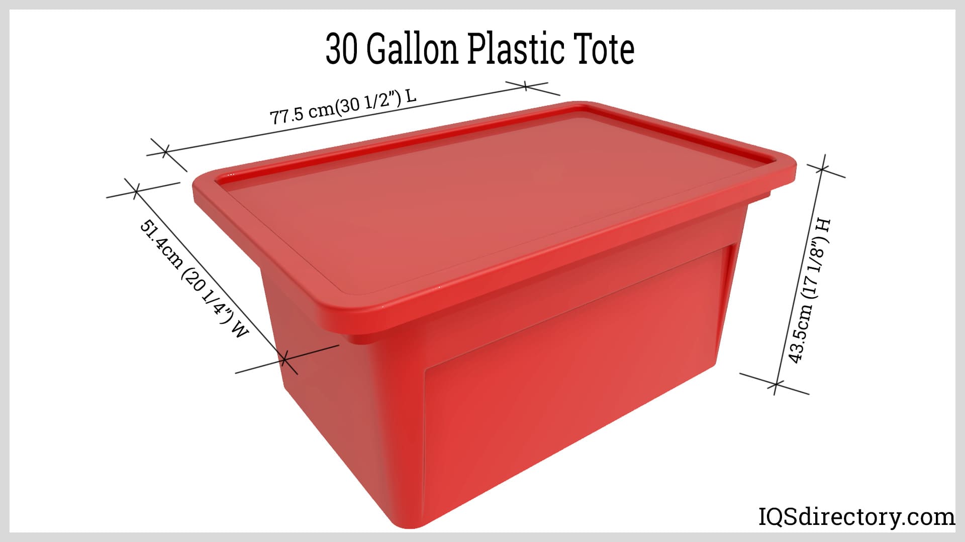 30 Gallon Plastic Tote