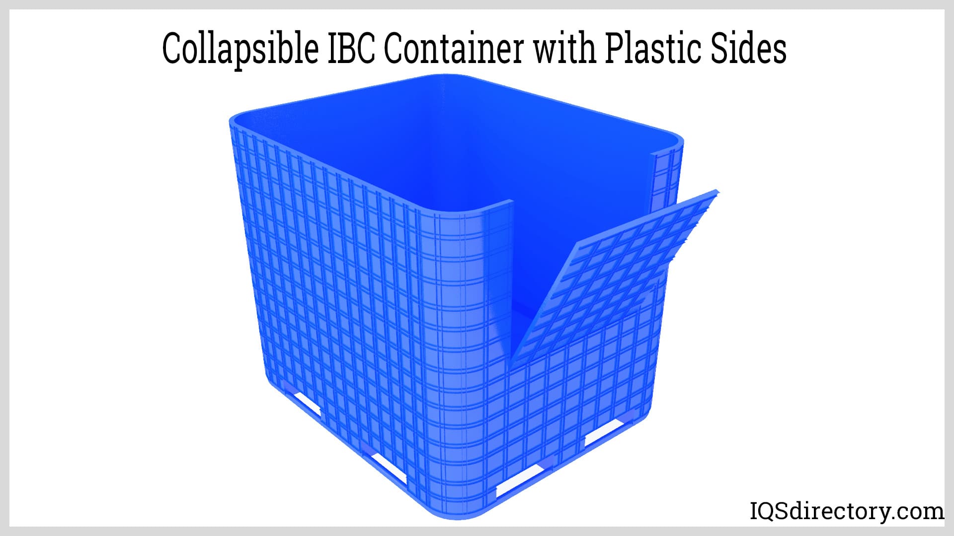 Collapsible IBC Container with Plastic Sides