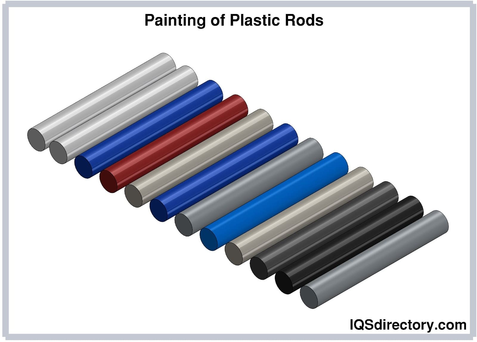 Painting of Plastic Rods