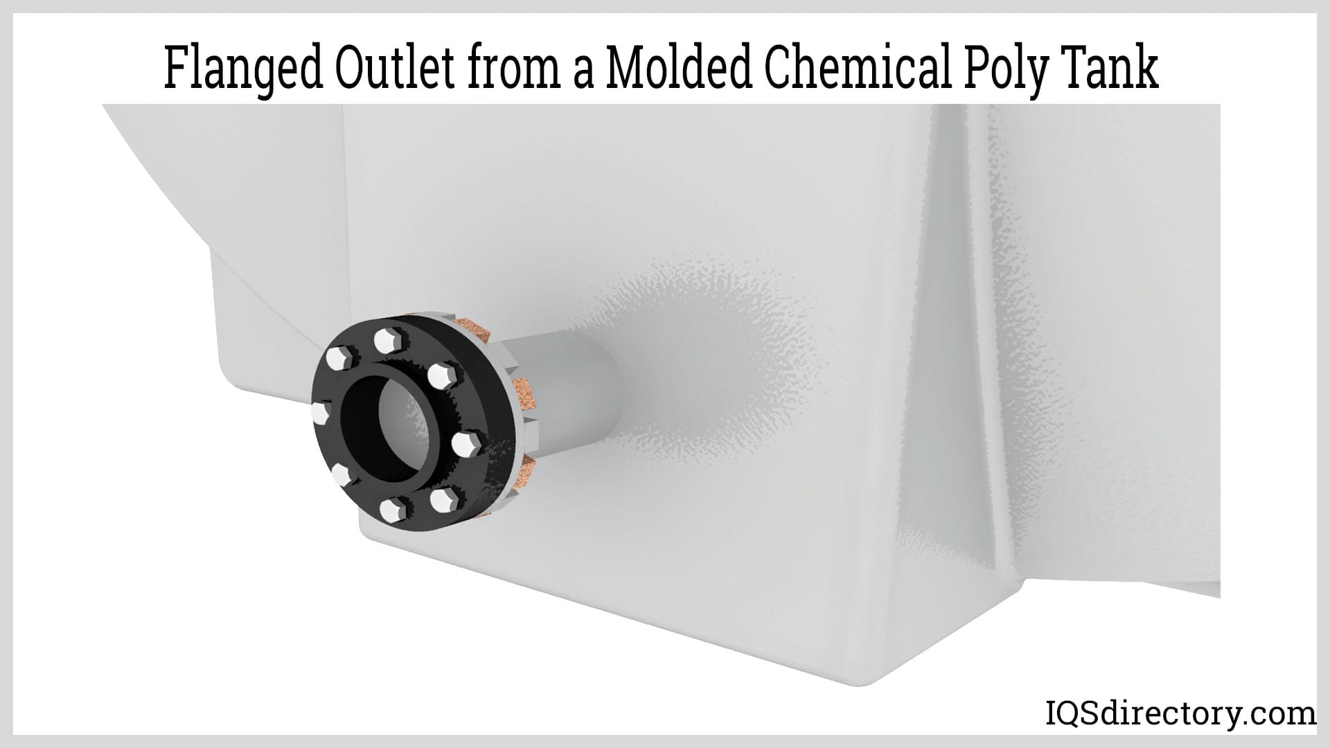 Flanged Outlet from a Molded Chemical Poly Tank