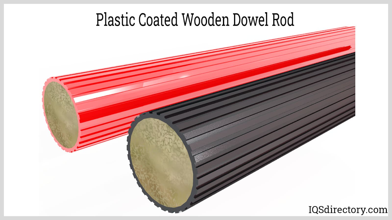 Plastic Coated Wooden Dowel Rod