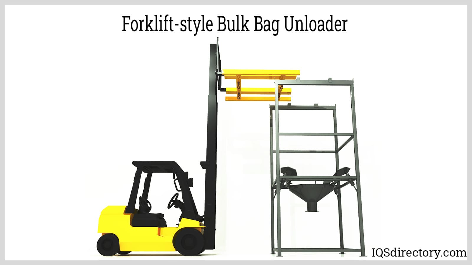 Forklift-style Bulk Bag Unloader