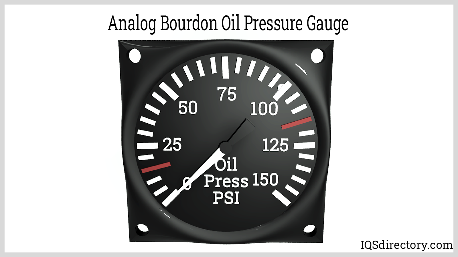 Analog Bourdon Oil Pressure Gauge