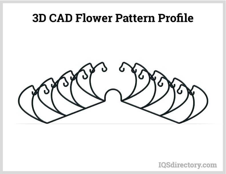 3D CAD Flower Pattern Profile