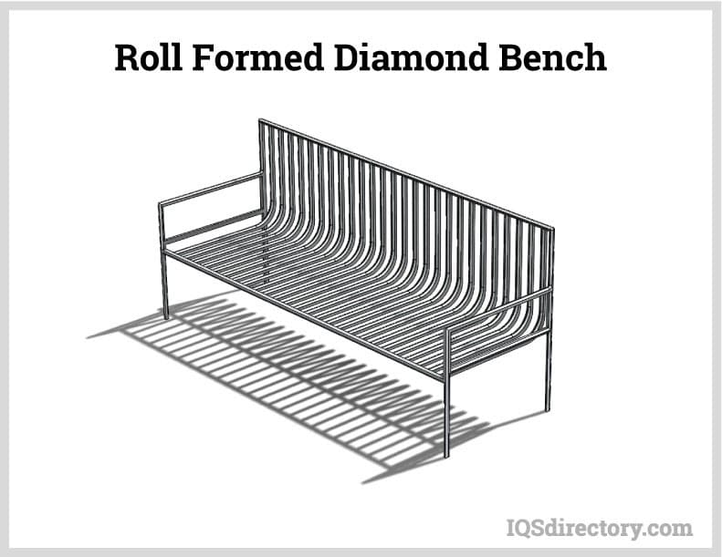 Roll Formed Diamond Bench