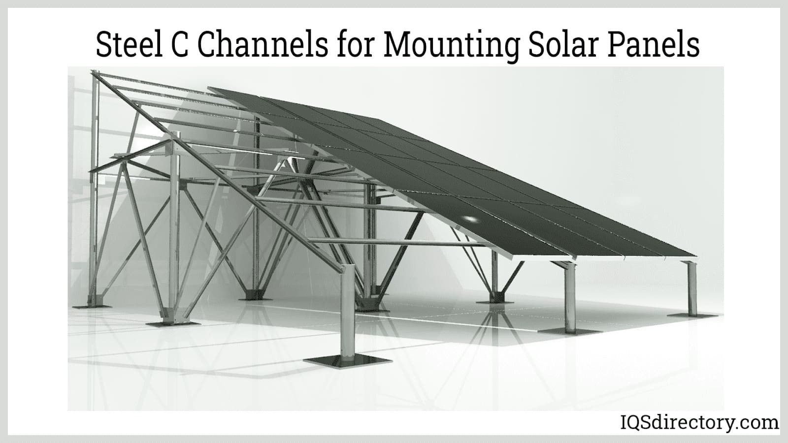 Steel Channels Used as Solar Panel Supports