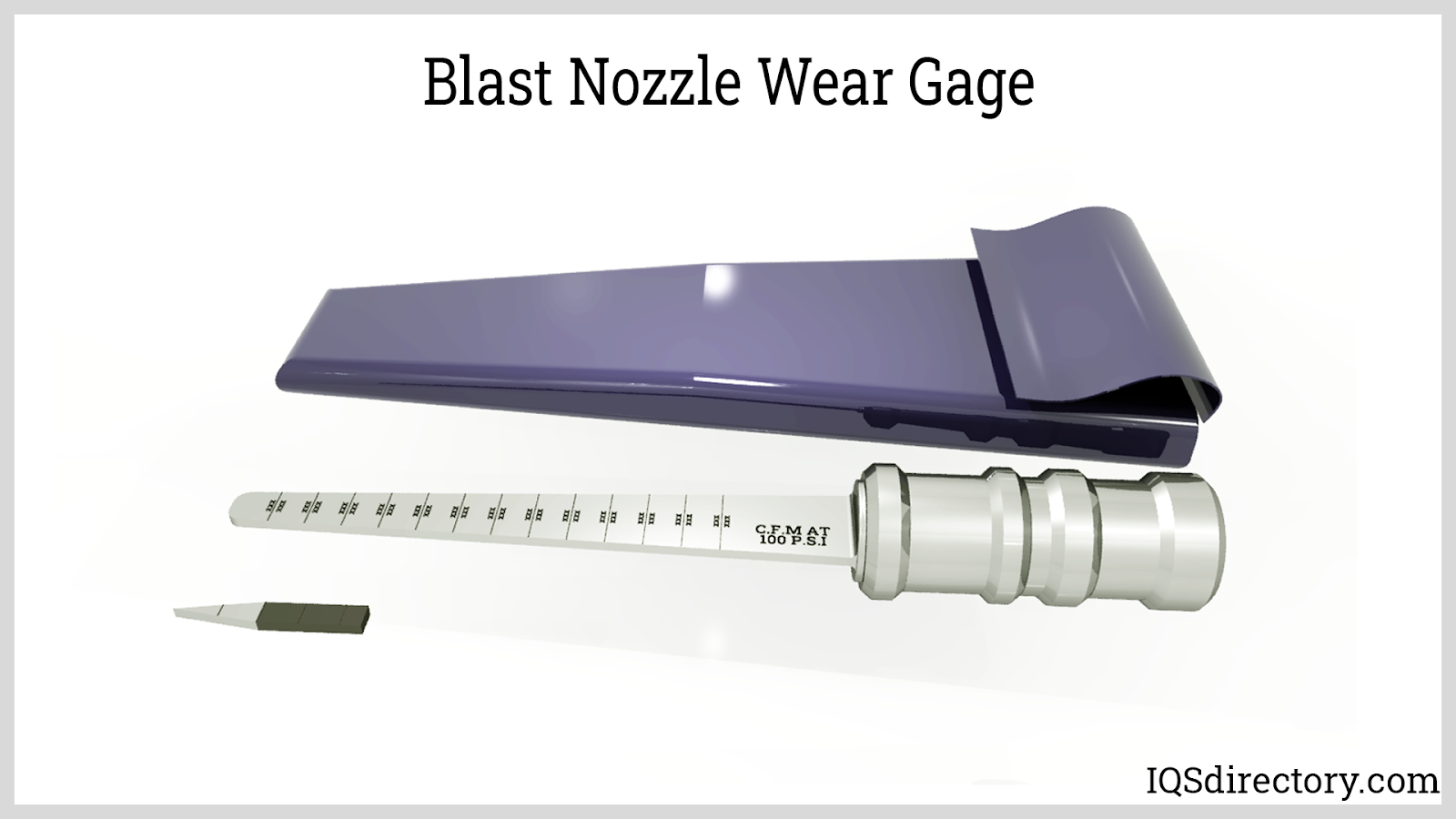 Blast nozzle wear gage