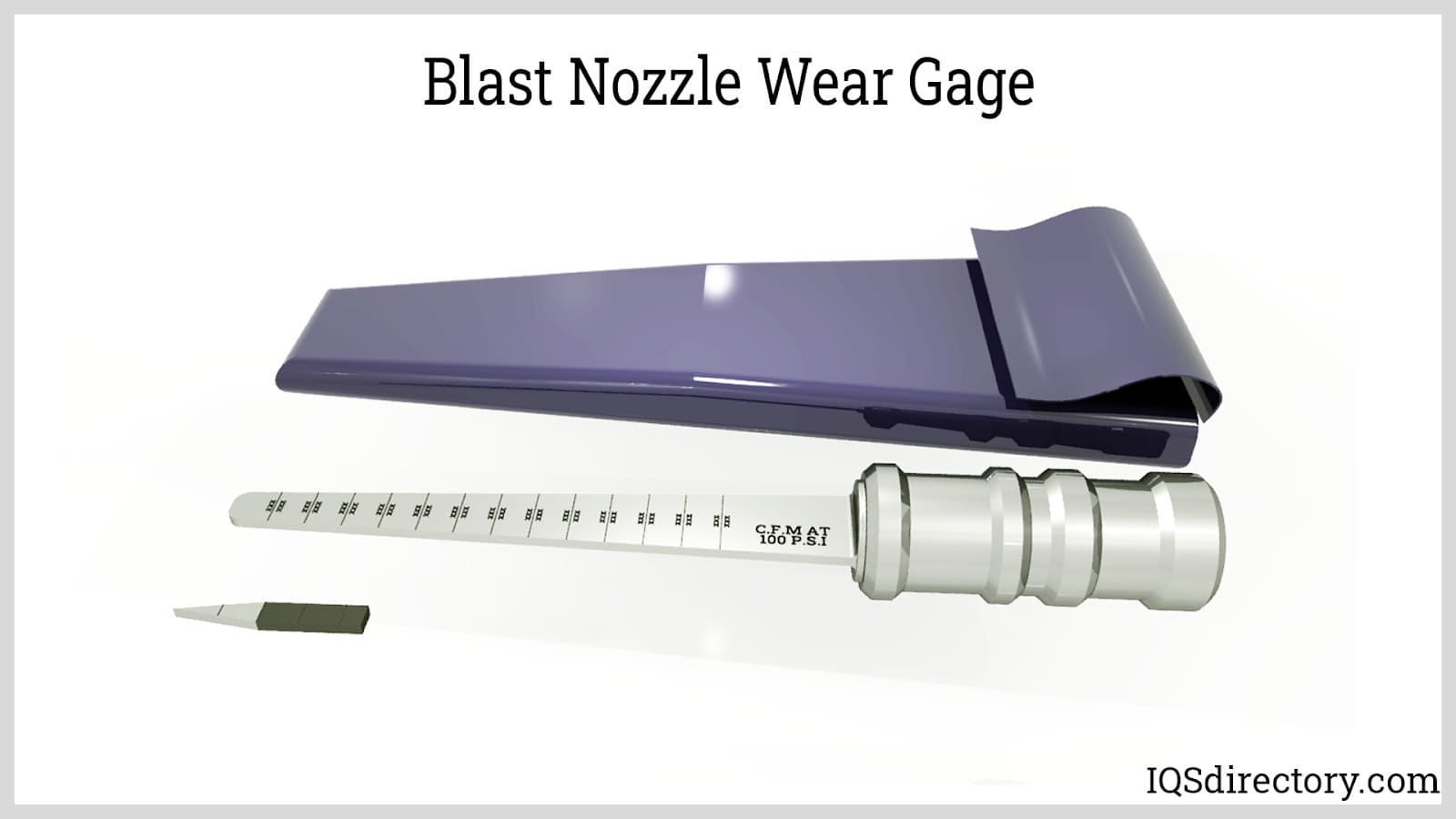 Blast nozzle wear gage