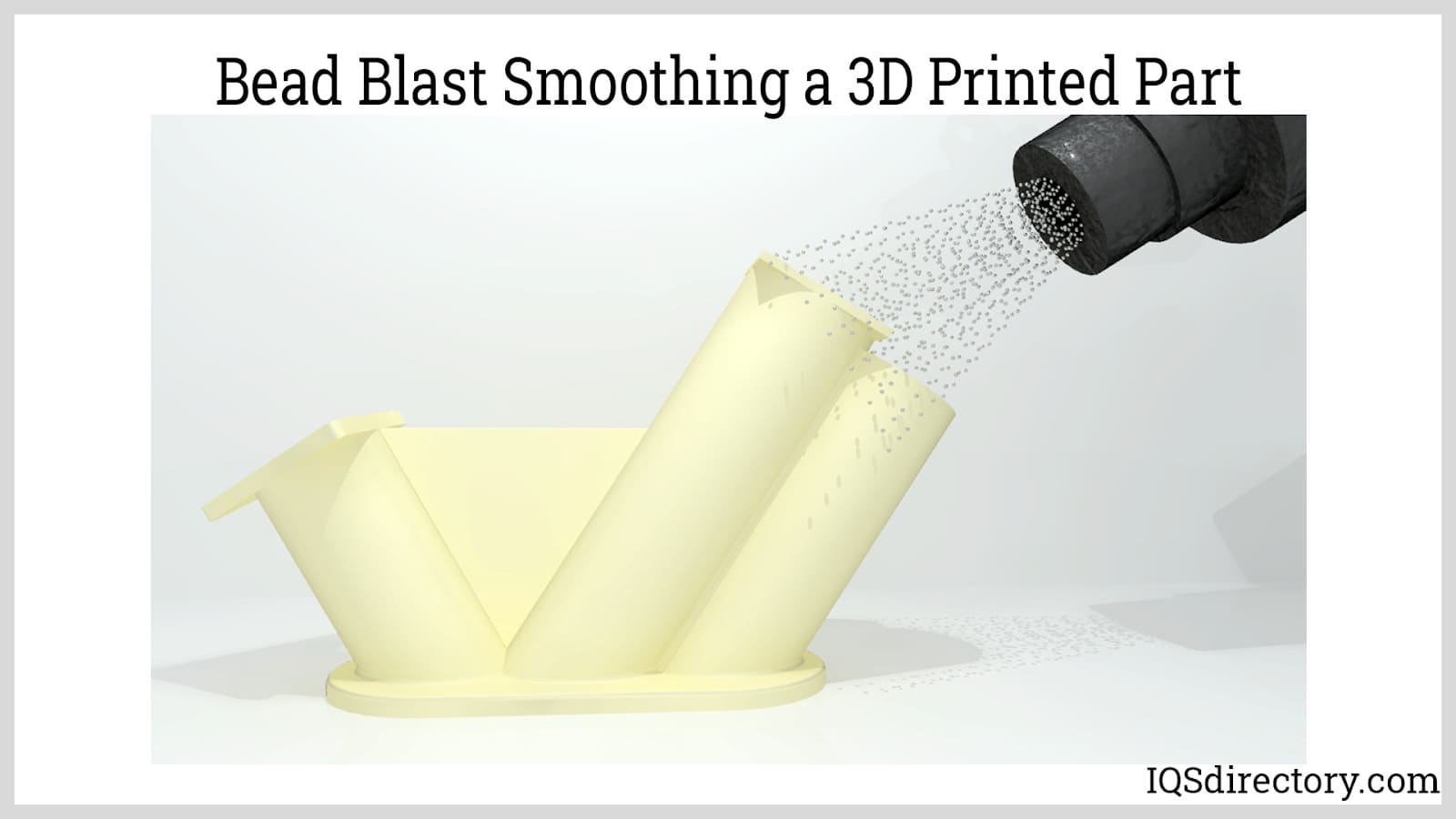Bead Blast Smoothing a 3D Printed Part
