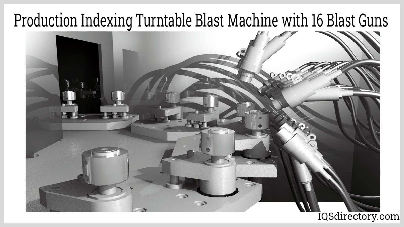 Production Indexing Turntable Blast Machine with 16 Blast Guns