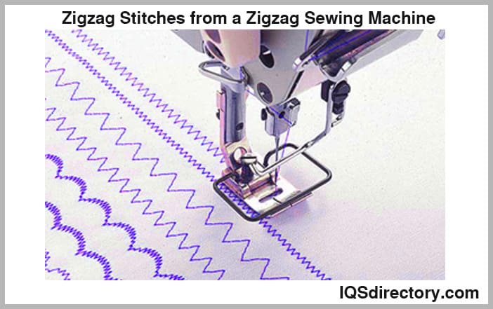 Zigzag Stitches from a Zigzag Sewing Machine