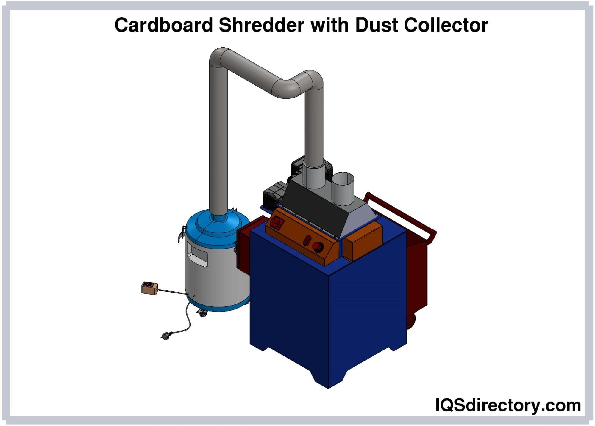 Cardboard Shredder with Dust Collector