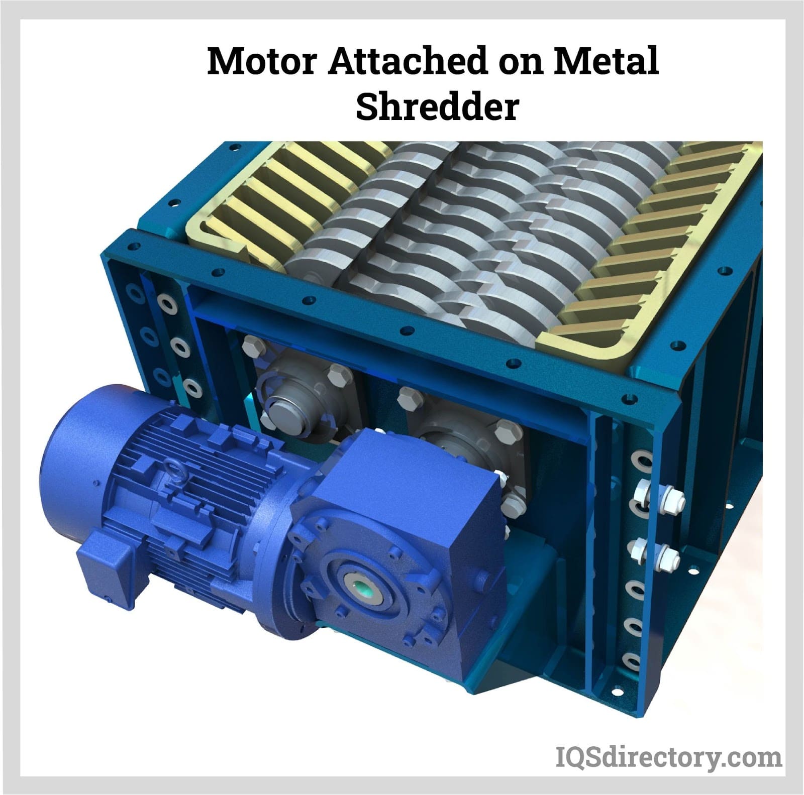 Motor Attached on Metal Shredder