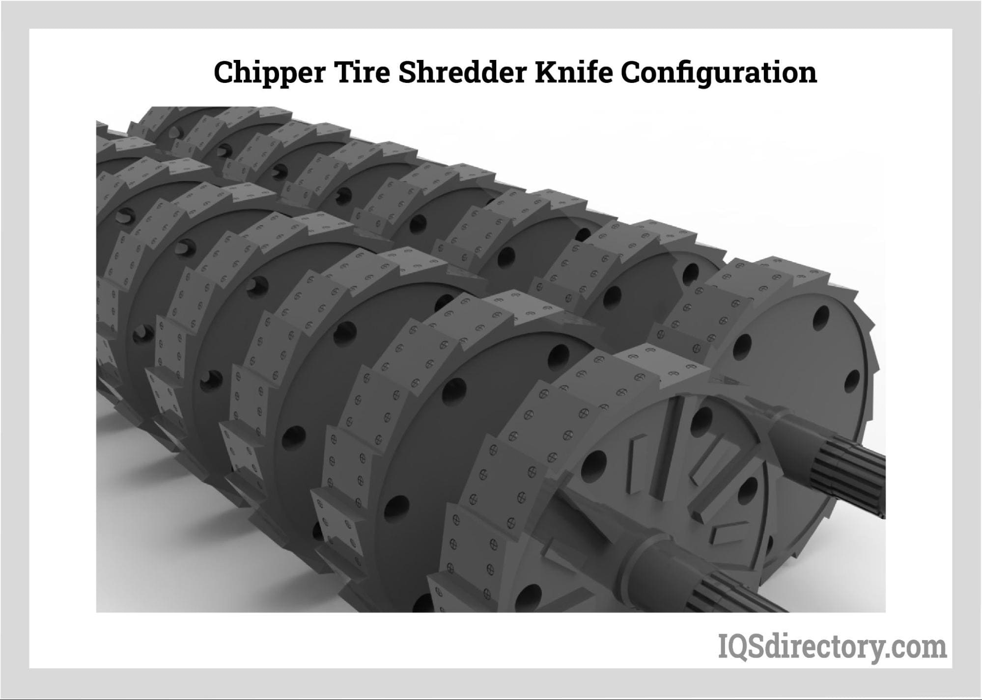 Chipper Tire Shredder Knife Configuration