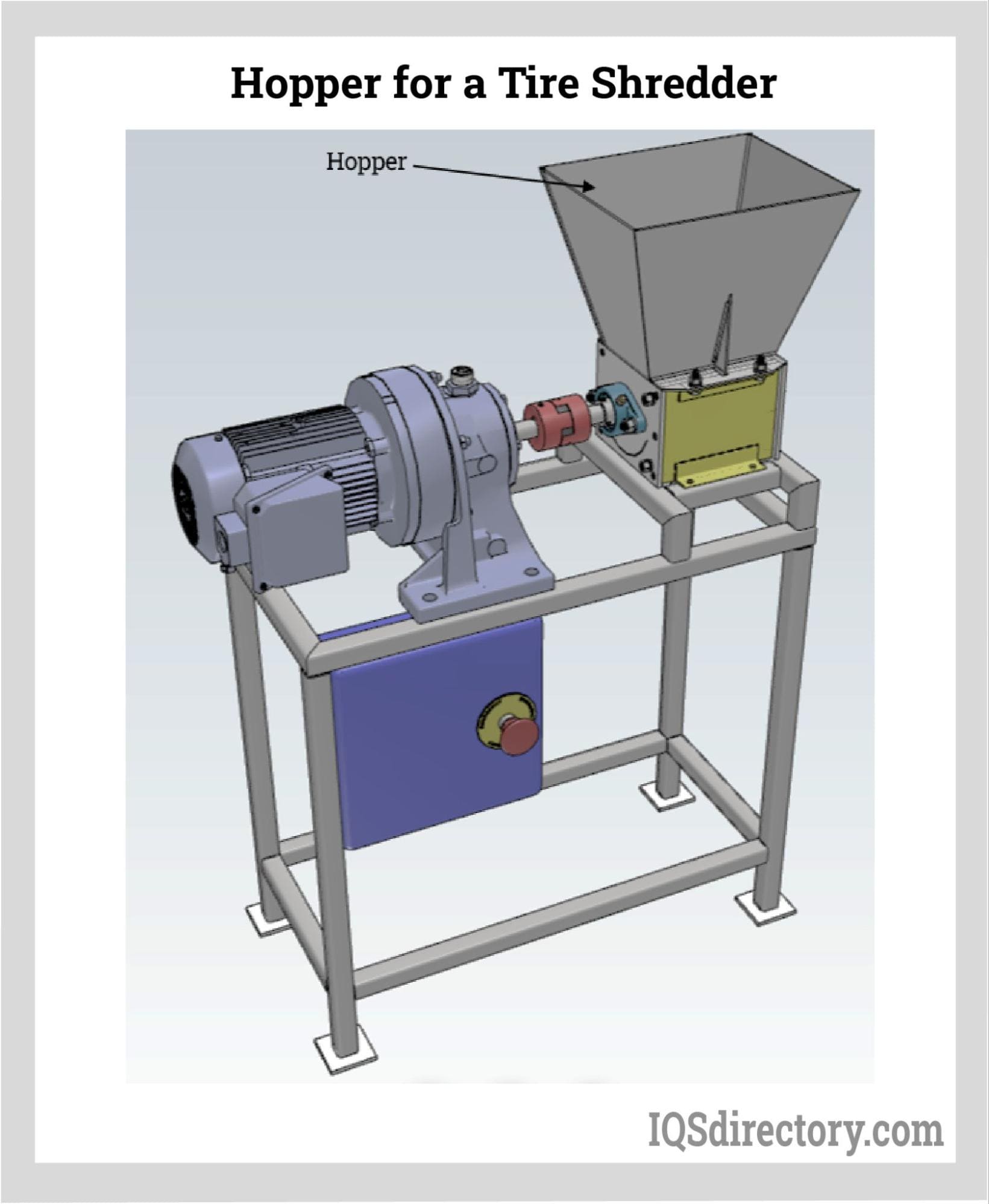 Hopper for a Tire Shredder
