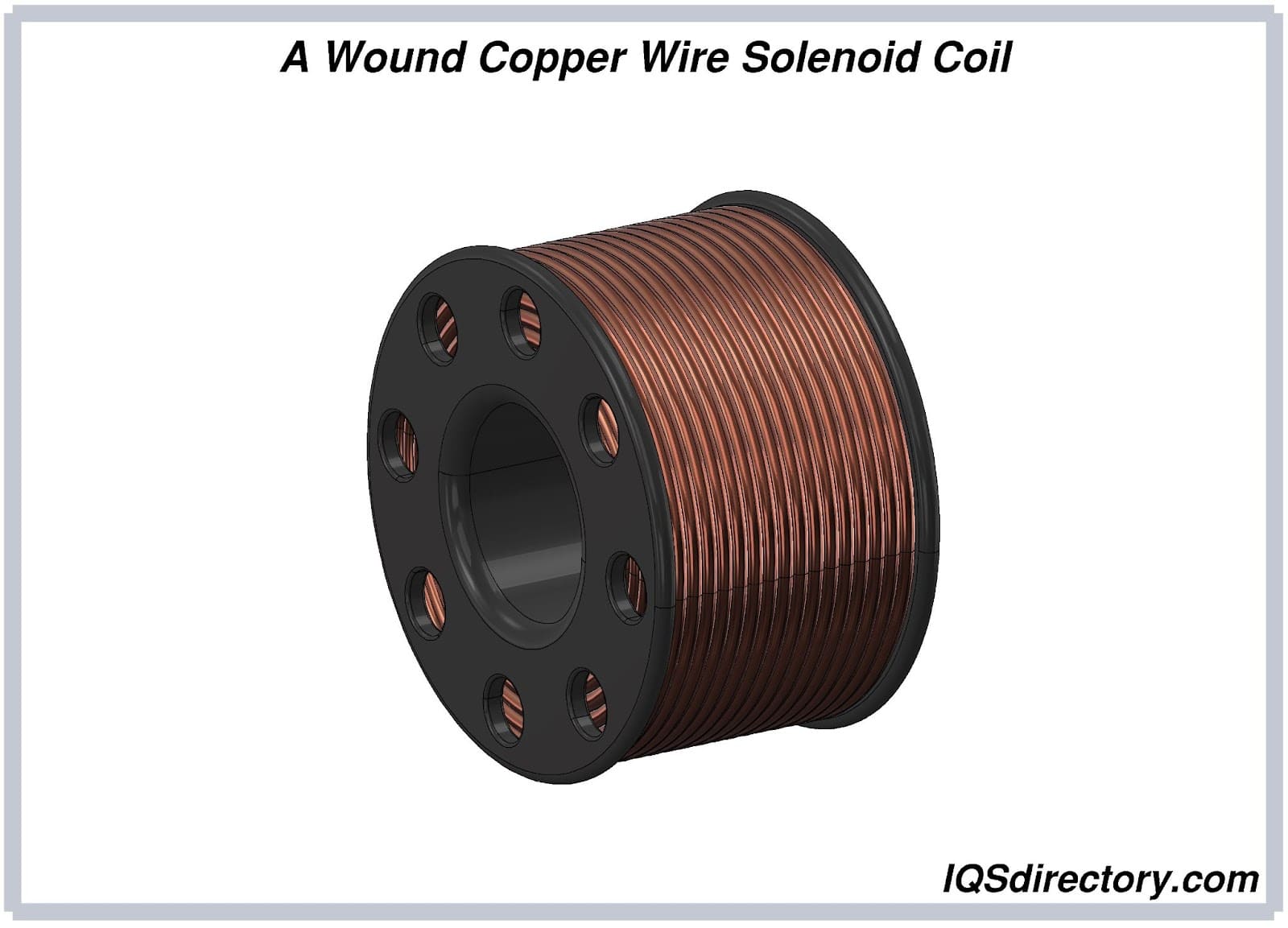 A Wound Copper Wire Solenoid Coil