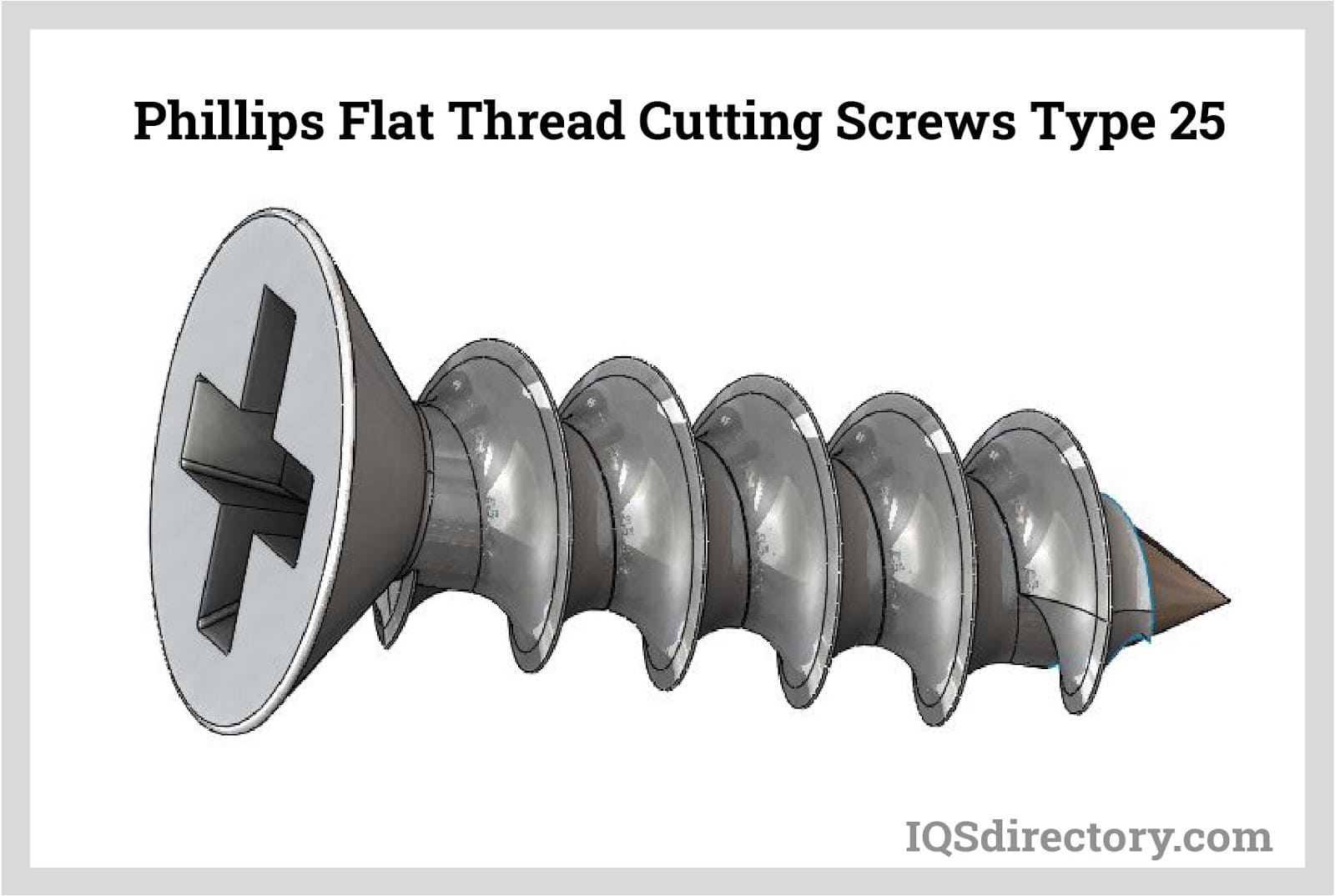 Phillips Flat Thread Cutting Screws Type 25