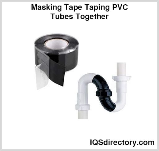 Masking Tape Taping PVC Tubes Together
