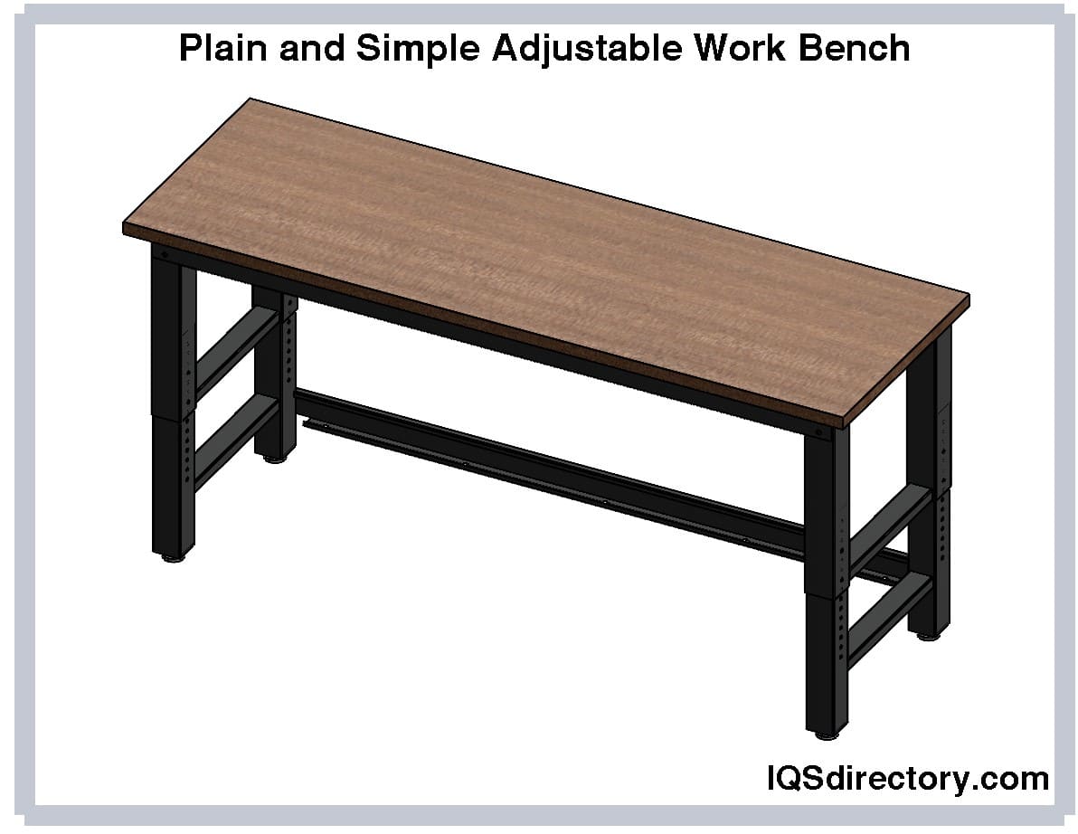 Plain and Simple Adjustable Work Bench
