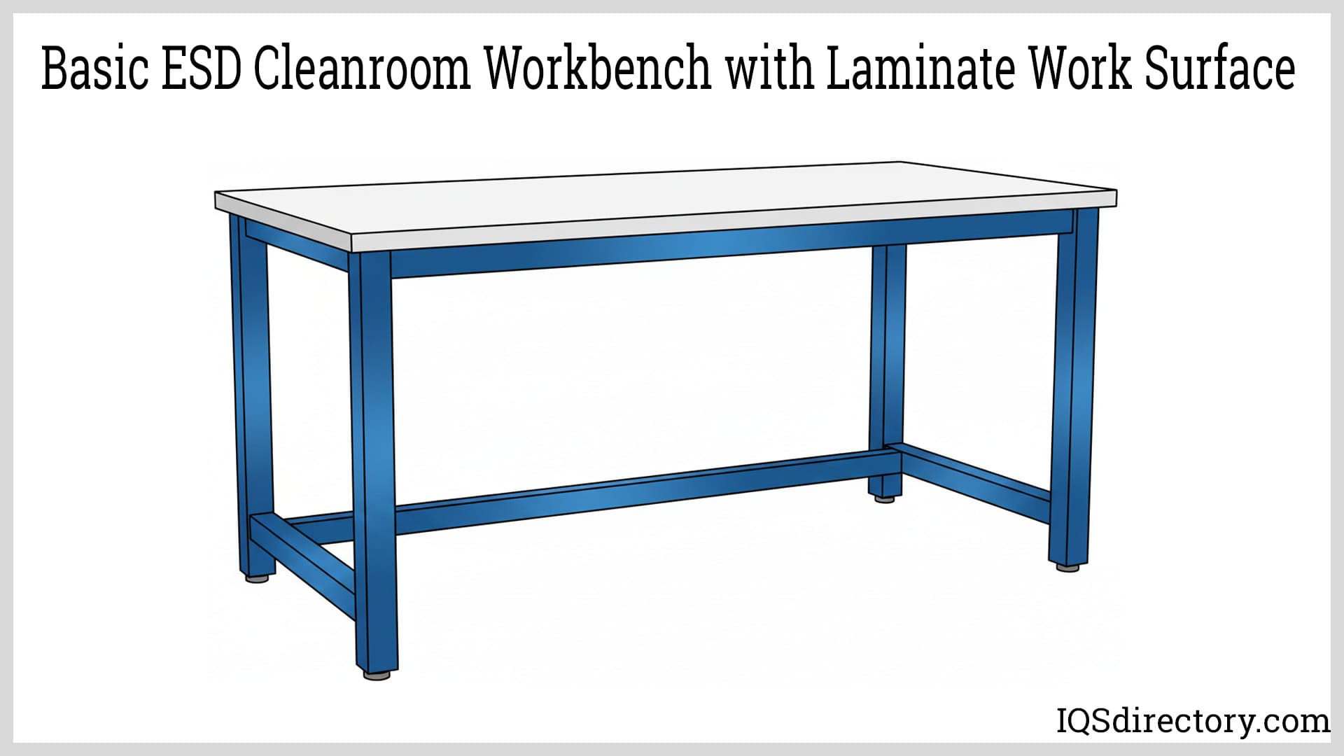 Basic ESD Cleanroom Workbench with Laminate Work Surface