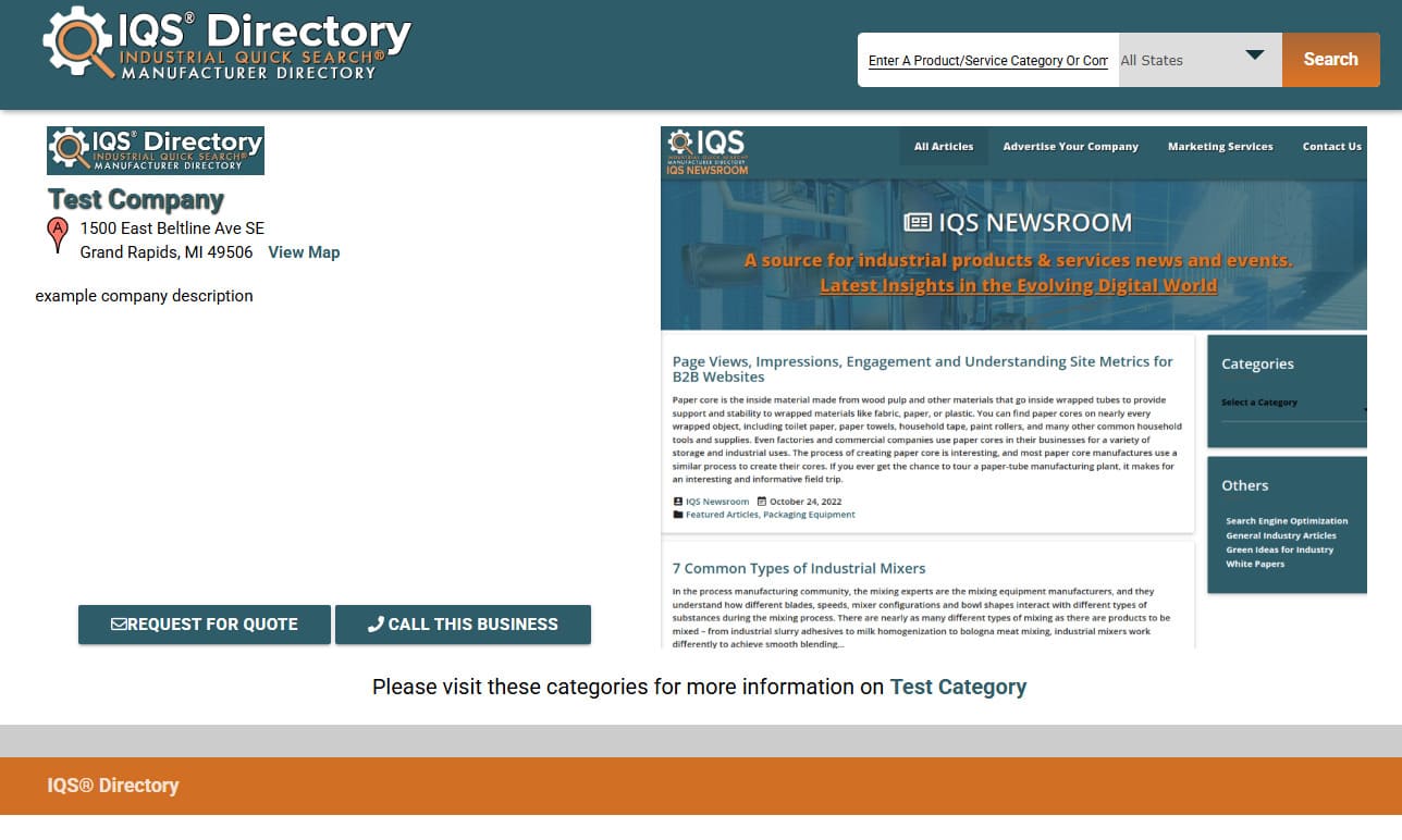 Company Profile Example